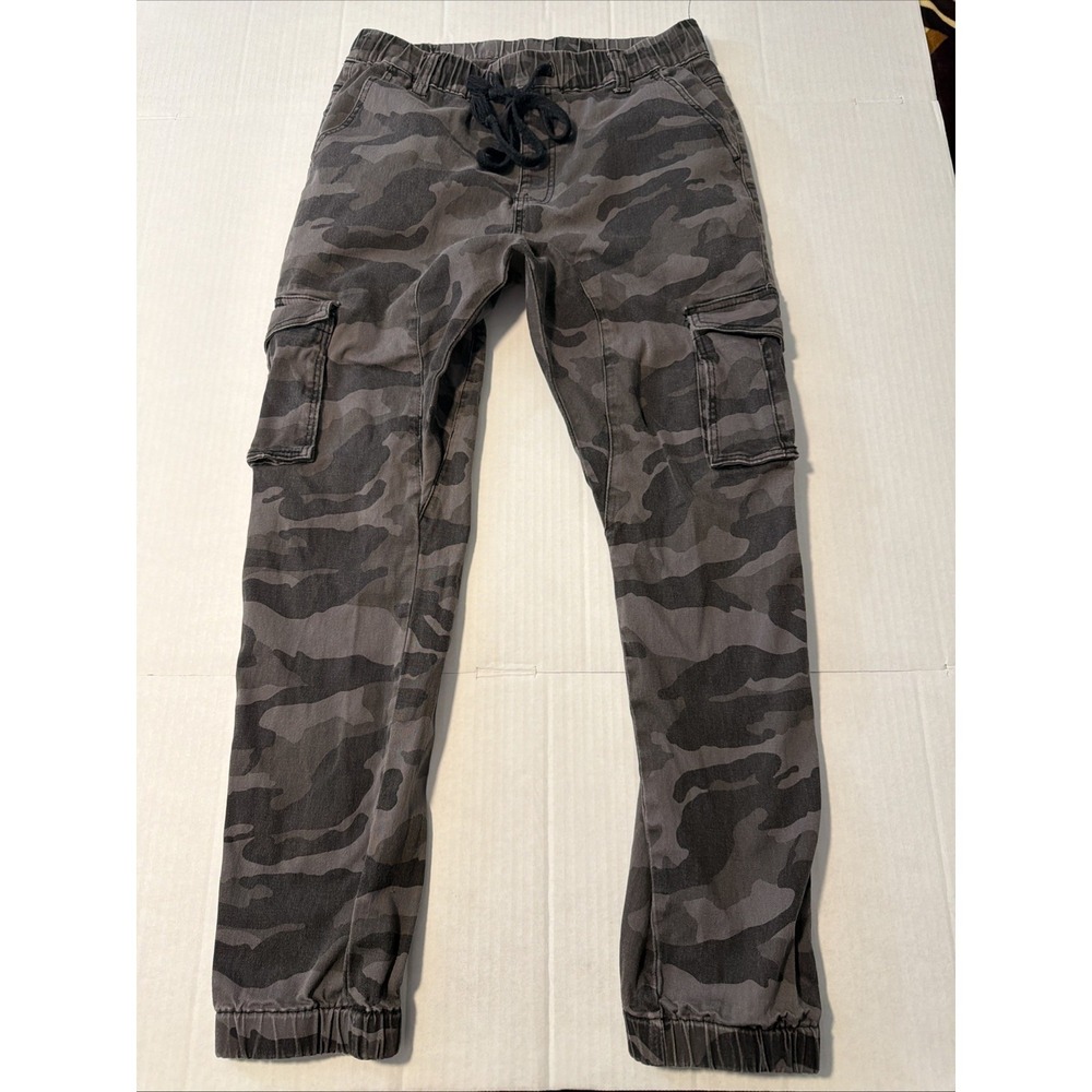 Victorious Men's Twill Jogger Cargo Gray Pants Sz Medium Camouflage